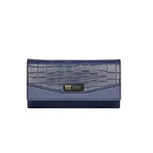 ESBEDA Blue Color Croco Embossed Wallet for Women