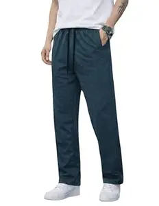 Mack Jonney Men’s Textured Trackpants | Slim Fit | Breathable Stretch Fabric | Elastic Waist | Sportswear for Workout, Running & Casual Wear-1