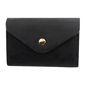 Stealodeal Black Pu Multiple Card Capacity Wallet for Men & Women 11 Card Holder (Pack of 1)