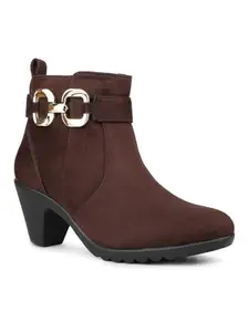 Inc.5 Womens Brown Casual Solid Round toe Ankle Boots