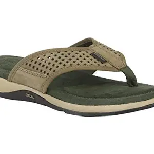 Woodland Men's 2069116 Khaki Leather Slipper-10 UK (44 EU) (11 US) (GP 2069116WS)