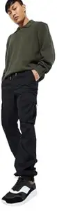 Max Men's Relaxed Fit Low Rise URB_N Solid Cargo Joggers