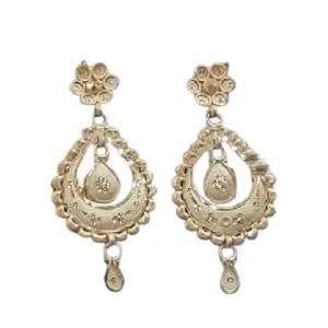 Pastel bridal earrings Golden Earrings light work Earring for girls and women
