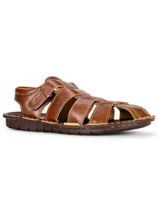 Bata Mens Krypton-Fisherman Brown Sandal