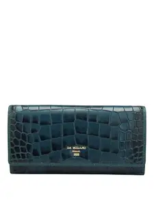 Da Milano Genuine Leather Blue Ladies Wallet (LW-10145)