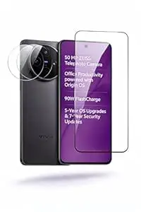 VIYAN Super X Tempered Glass With Back Camera Lens Protector Compatible For Vivo X200T 5G | HD Clear | Scratch Resistant | Bubble Free | (Pack of 1)