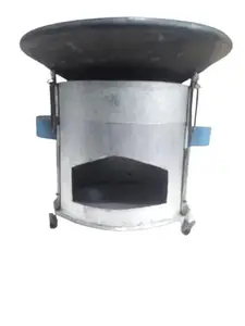 LKC Traditional Iron Sigdi Heavy Duty Angeethi with Iron Handles and Black Tawa for dosa/roti/chapati/Chilla/Paratha/Upma/Size 30X30X3 cm.