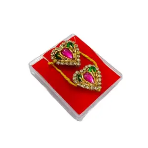 Latest fancy rectangle handmade basikalu/basikam/basinga 1 pair (rh2)