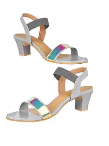 WalkTrendy Womens Synthetic Grey Sandals With Heels - 3 UK (Wtwhs621_Grey_36)