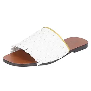 Mode By Red Tape Women's White Fashion Sandals-37 (MRL0525)