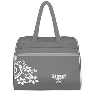 ZAMBET Foldable Waterproof Shoulder Handbag for Luggage Travel Storage Duffle Bag Organizer (Grey)