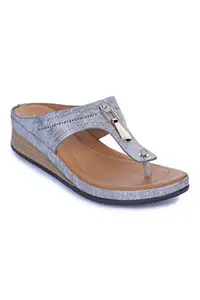 Liberty Healers HM4-24 Women's Fashion Slippers Silver