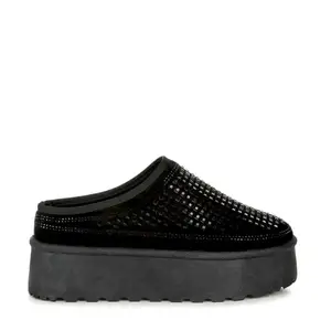 London Rag Rhinestones Embellished Platform Classic Slip-On