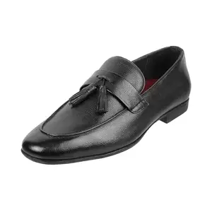 Metro Men Black Formal Leather Flat Shoes UK/7 Eu/41 (19-327)