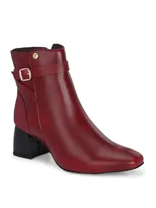 EL PASO Women Cherry Faux Leather Casual Chelsea Boots-5