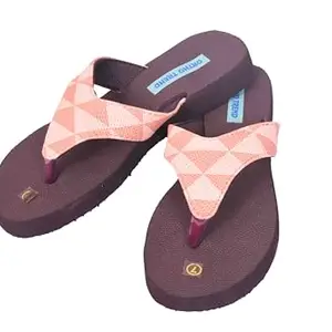 ORTHO TREND Women MCP Super Comfort Fit Casual Flip Flops Slipper/Chappal (Pink_6 Size)