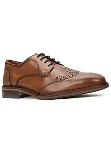Hush Puppies Class Wing Derby Mens Formal Lace-Up Shoe in Tan
