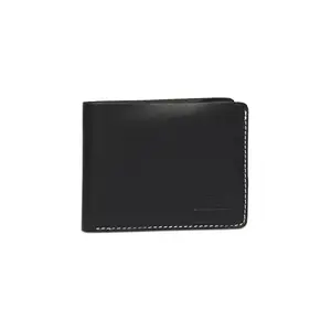 Spykar Men Black Leather Bi-Fold Wallet