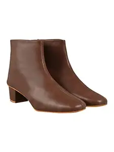 Shoetopia womens BT-7080 Brown Ankle Boot - 3 UK (BT-7080-Brown)