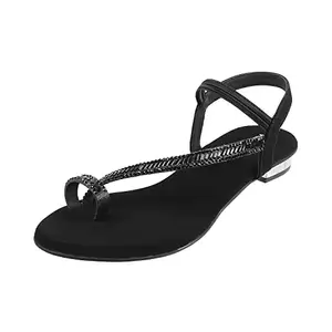 Metro Womens Synthetic Black Sandals (Size (5 UK (38 EU))