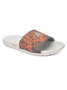 ALBERTO TORRESI Summer with Lightweight, Durable Men's Synthetic Slides - Modern Weave Design and Extra Sole Support for Everyday Comfort- GREY - 9 UK/India