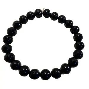 Black Tourmaline Crystal Bracelet - Protection & Stability - 8mm - Lab Tested Black Tourmaline Bracelet in 8mm beads. Comes with Purity Certificate.