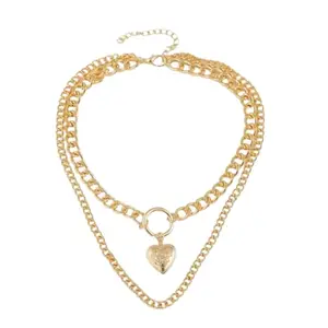 Stylish Multilayer Chain Pendant Necklace for Women and Girls