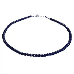 LKBEADS Blue Sapphire Bracelet with Silver Plated Clasp – 2.5mm Round Beads – Faceted Cut – 7 inch – Healing, Fashion, Gift, Spiritual, Yoga|LK_STACK_01601