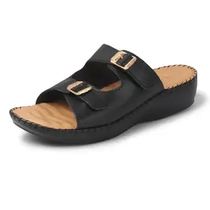 Denill Women Slippers Doctor Ortho Comfort, Light Weight, Soft & Stylish Footwear for Women & Girl(Black) Uk-9