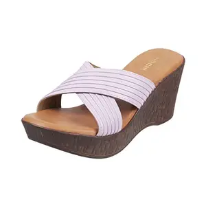 Mochi Women Purple Wedge Heel Slip-on UK/3 EU/36 (34-123)