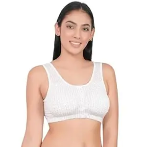 PSMN collection Women's Front Open Premium Cotton Bra | Button Closure Wirefree Padded Stylish Bra | Soft Breathable Everyday Comfort for Daily Use