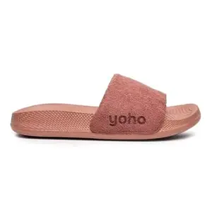 YOHO Women Sliders Oura Terry, Fur like Soft and Lightweight Flipflop Footwear for Woman, Home Wear Chappal for Ladies