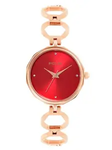 French Connection Analog Red Dial Women's Watch-FK00027B