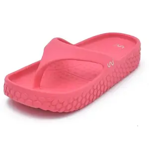 doubleu Recovery Slipper|Soft Doctor Anti-Skid Slipper for Women|Kyoto|Slides, Flip-Flops, Chappals|For Ladies and Girls(7,Pink+Highlight)