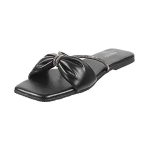 Metro Womens Synthetic Black Slippers (Size (3 UK (36 EU))