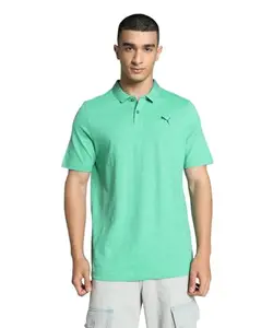 Puma Men's Solid Regular Fit T-Shirt (681947_Jade Frost