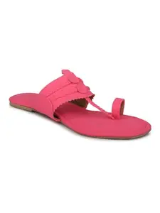 INC.5 Women Pink Textured One Toe Flats