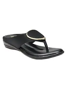 Ajanta Women's Black Outdoor Sandals - 6 UK (39 EU) (BL1198)