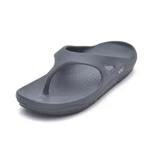 doubleu POSITANO Men Comfortable Recovery Footwear (Do not Shrink) (CARBONE,45)