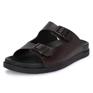 Centrino Sandal for Men | Enhanced Grip Insole for Superior Stability | Modern & Stylish Design with Adjustable Straps | Lightweight & Comfortable Footwear for All-Day Wear 7326-2_Brown_11