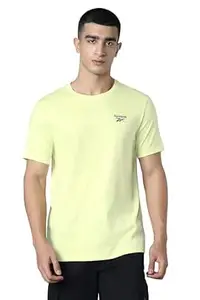 Reebok Men's Cotton Casual T-Shirt - Soft Breathable Regular Fit Half Sleeve Cotton Tee | Round Neck Tshirt for Men