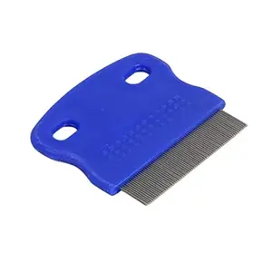 Futurekart Small teeth Stainless Steel Comb | combs for Head Lice, Nit & Egg Removal with Long Fine Metal Teeth (Multicolor) Plastic Handle Brush-School kids & Women