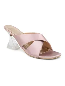 Inc.5 Women Rose Gold Embellished Block Heels