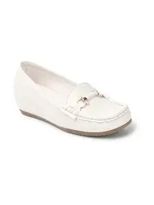 ELLE Loafer Shoes, Colour-White Size-UK 5