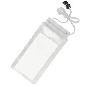 ACM Waterproof Bag Case Compatible with Oneplus 6t Thunder Purple Mobile (Rain,Dust,Snow & Water Resistant) Transparent