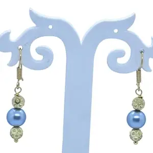 Dainty White Quartz Glass Stone 8 mm Round Stud Earrings for Girls & Women