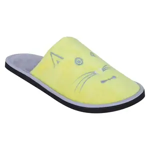 Star FishWomen's (1562) |Extra Super Soft Comfortable Slippers |Yellow Casual Slides Slippers 8 UK