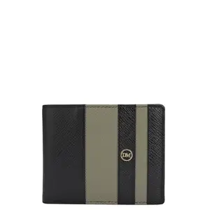 Da Milano Genuine Leather Black Bifold Men Wallet with Multicard Slot (10664)