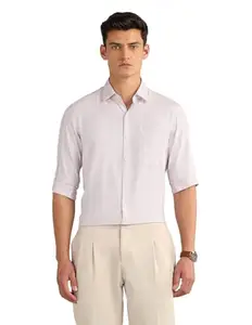 Arrow Men's Regular Fit Shirt (ARAKSH0919_Light Pink