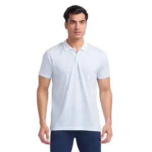 Park Avenue Men's Print Slim Fit T-Shirt (PMKB00543-B5_Medium Blue